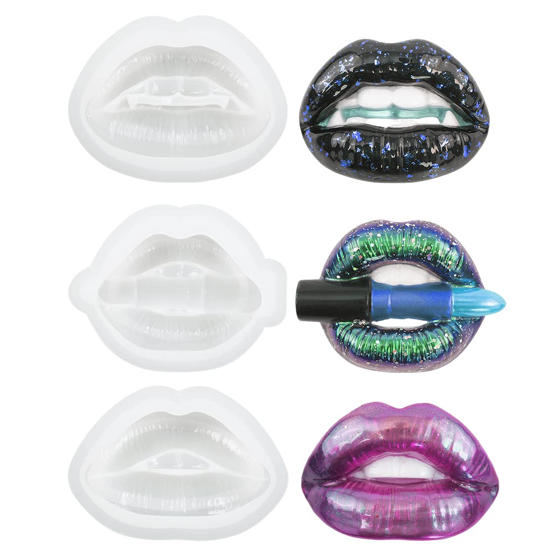 Amazon.co.jp: Voyyphixa シリコンモールド 唇 立体 リップス